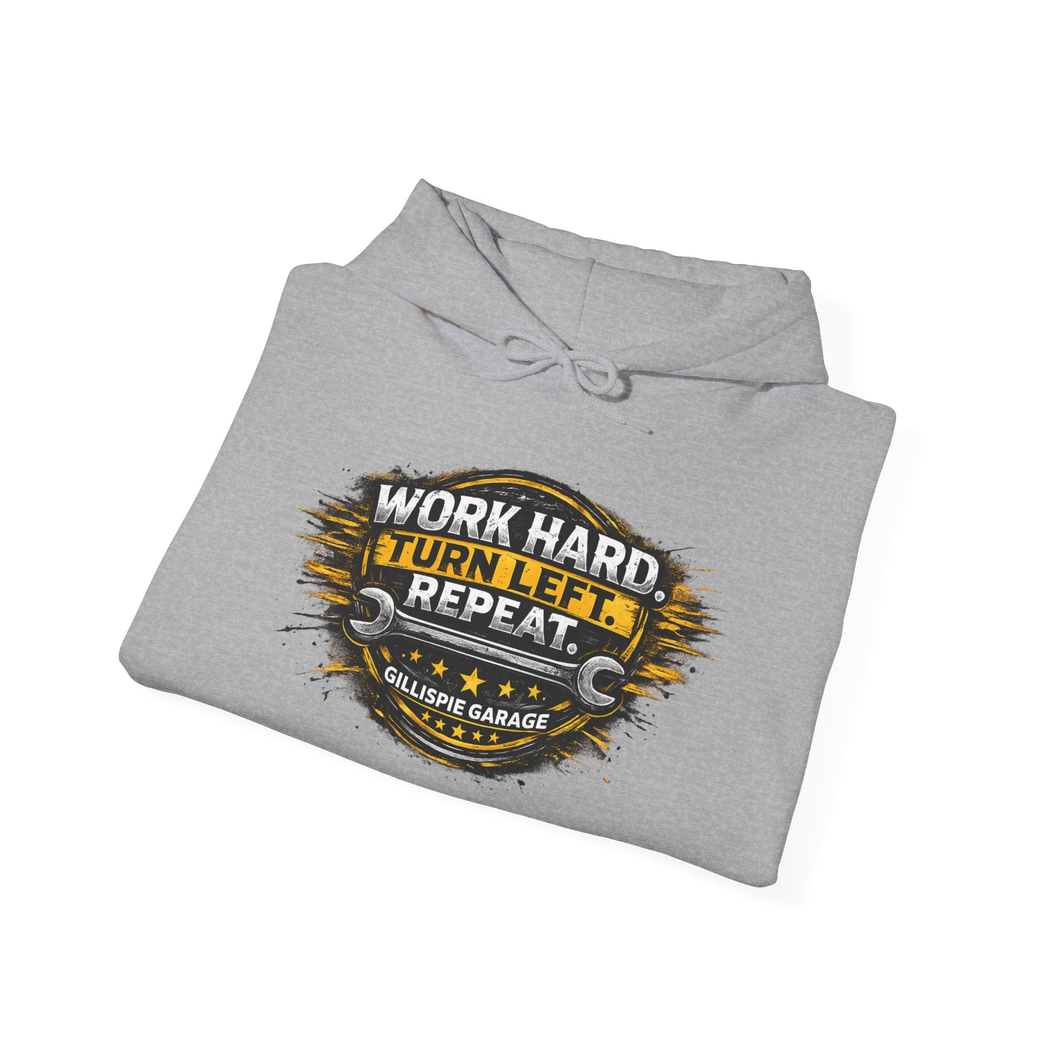 Work Hard Turn Left Repeat Unisex Hoodie