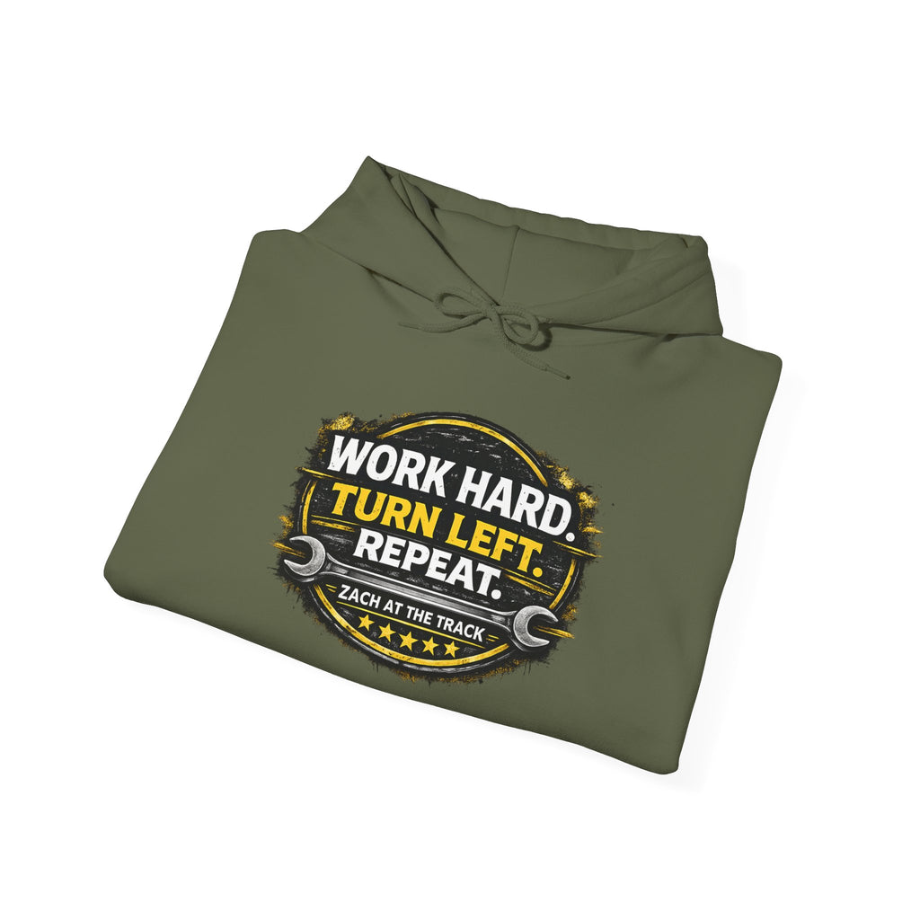 Work Hard Turn Left Repeat Unisex Hoodie