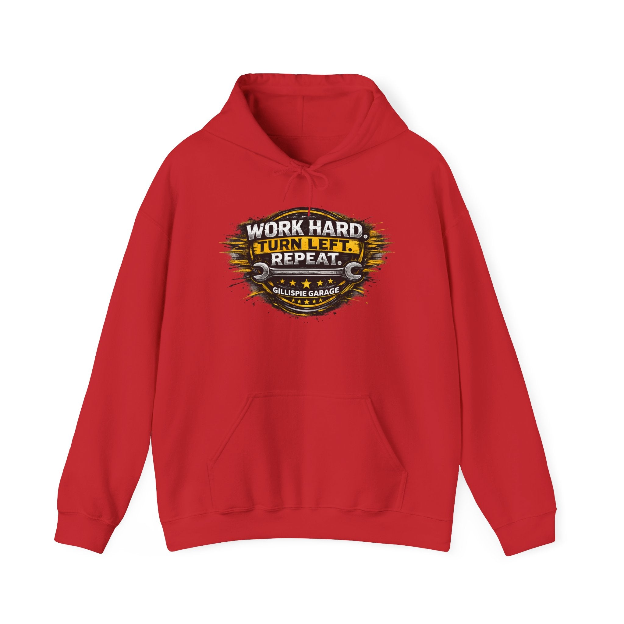 Work Hard Turn Left Repeat Unisex Hoodie