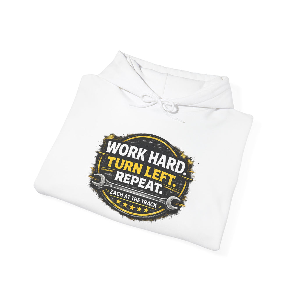Work Hard Turn Left Repeat Unisex Hoodie