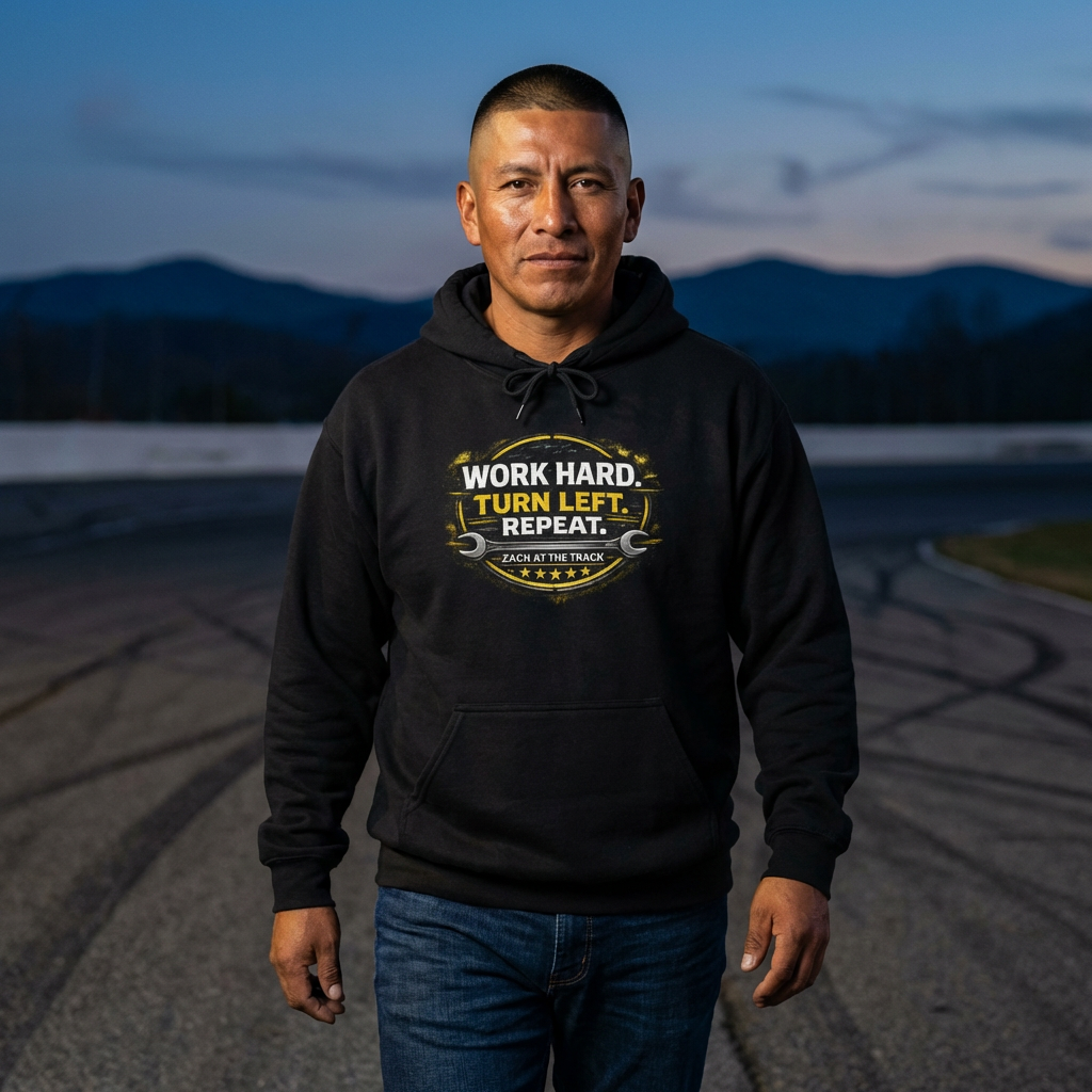 Work Hard Turn Left Repeat Unisex Hoodie