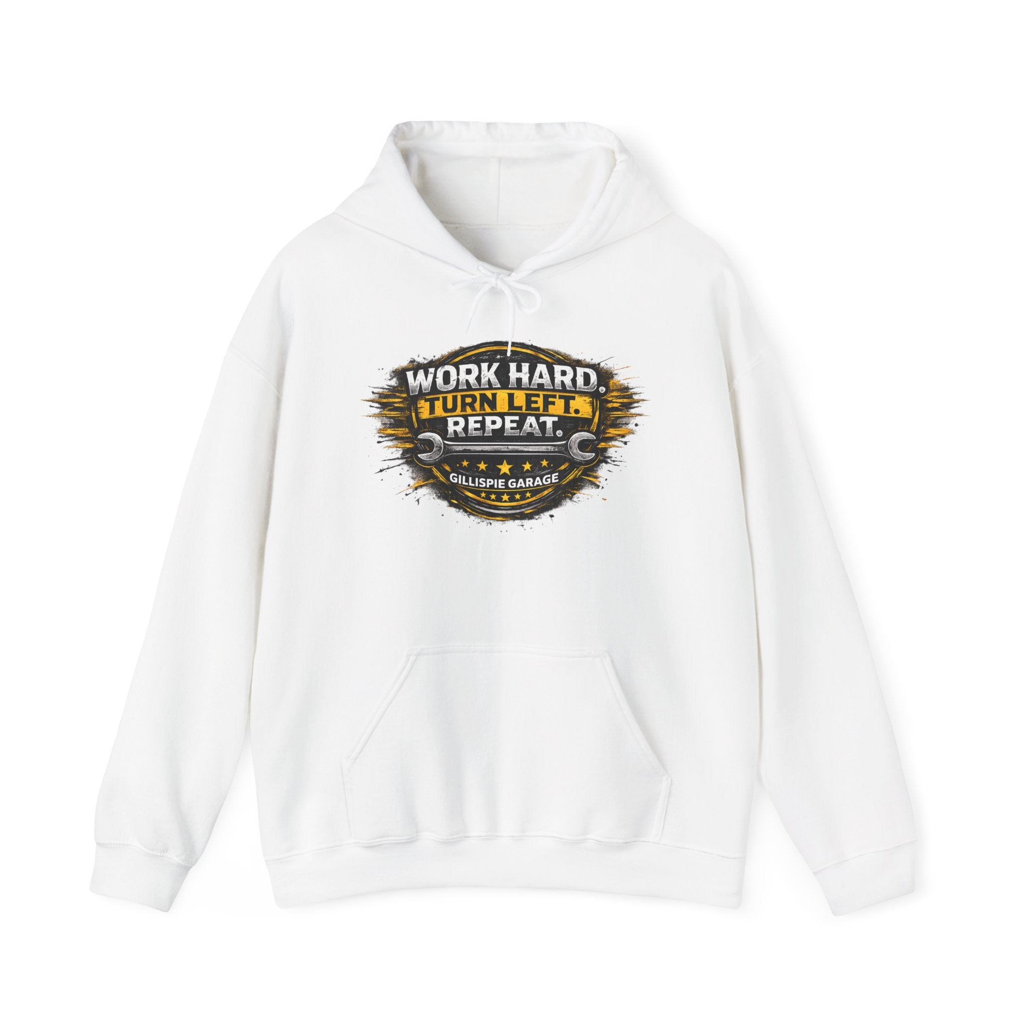 Work Hard Turn Left Repeat Unisex Hoodie